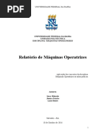 Relatório Maquinas Operatrizes