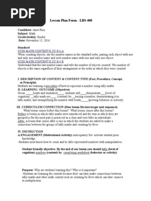 lesson plan word