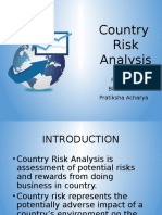 Country Risk Analysis: Presented By: Binod Marasini Pratiksha Acharya