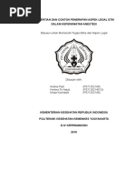 Download Pengertian Dan Contoh Penerapan Aspek Legal Etik Dalam Keperawatan Anestesi by NissaKurnia SN332622492 doc pdf