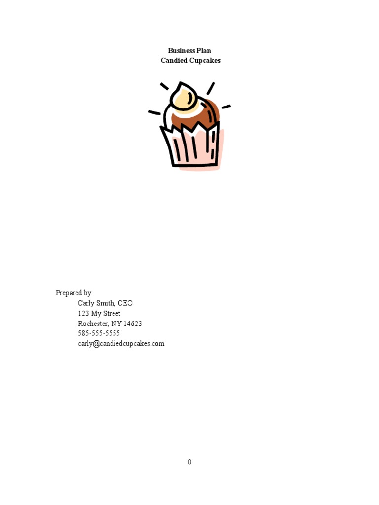 Business Plan PDF Cupcake Prices
