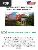 Usa Solar Non Voice Lead Generation Campaign