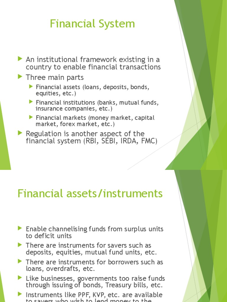Overview of Financial Systems and Markets | PDF | Financial Markets ...