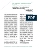 Avaliação Da Interferência Do Treinamento de Força No Treinamento de Potência Aeróbia