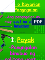 Anyo o Kayarian Ng Pangngalan