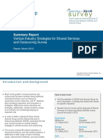Summary Report: Vertical Industry Strategies For Shared Services and Outsourcing Survey