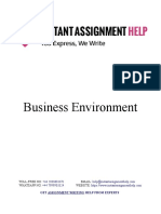 Sample Document on Business Environment - Instant Assignment Help