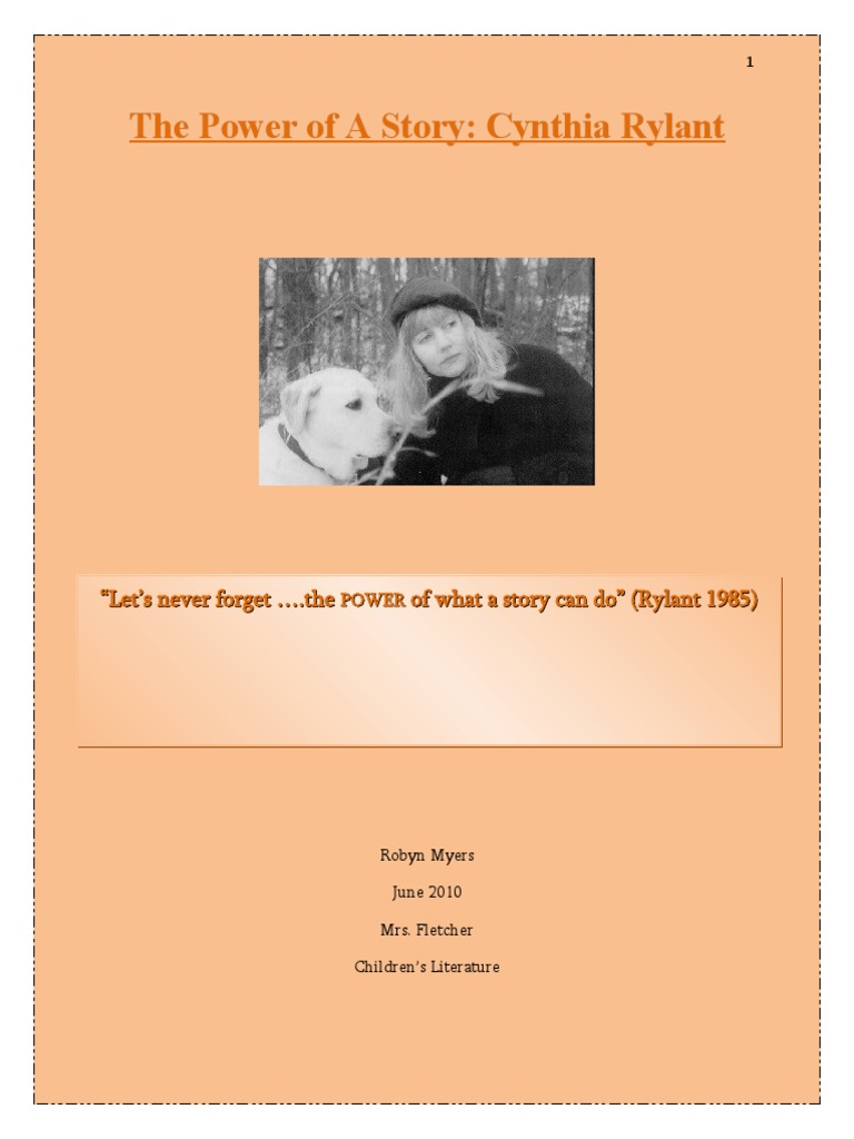 Cynthia Rylant: Author Insights and Facts | PDF | Teachers | Reading ...