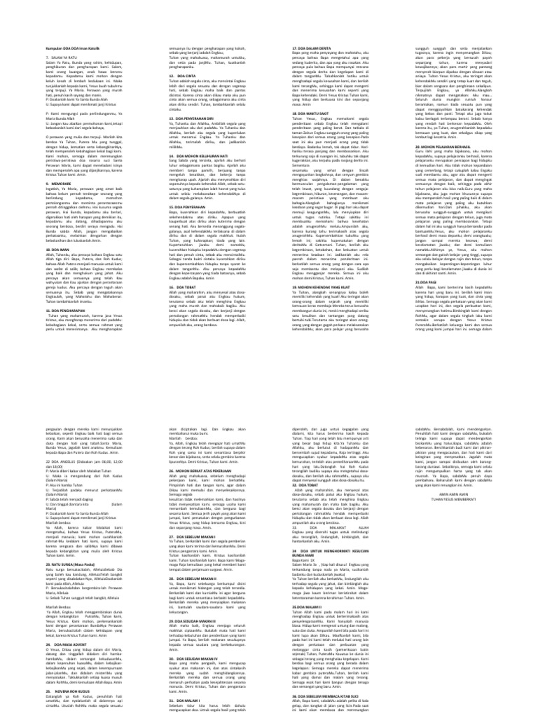 Kumpulan Doa Doa Iman Katolik