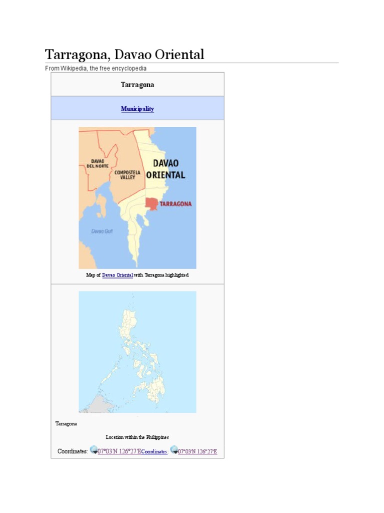 Tarragona Davao Oriental PDF