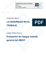 Asignatura 3 Caso Práctico 2. Evaluación de Riesgos Método General Del INSHT