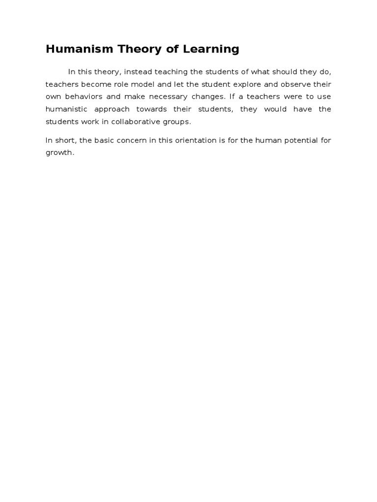 Humanism Theory | PDF | Career & Growth | Science & Mathematics