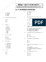 Mcqs - CH # 1: F.SC Part 1: Text Book of Algebra and Trigonometry Class Xi