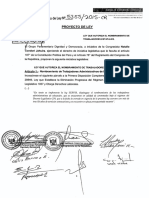 Proyecto de Ley para Nombramiento de Trabajadores Administrativos