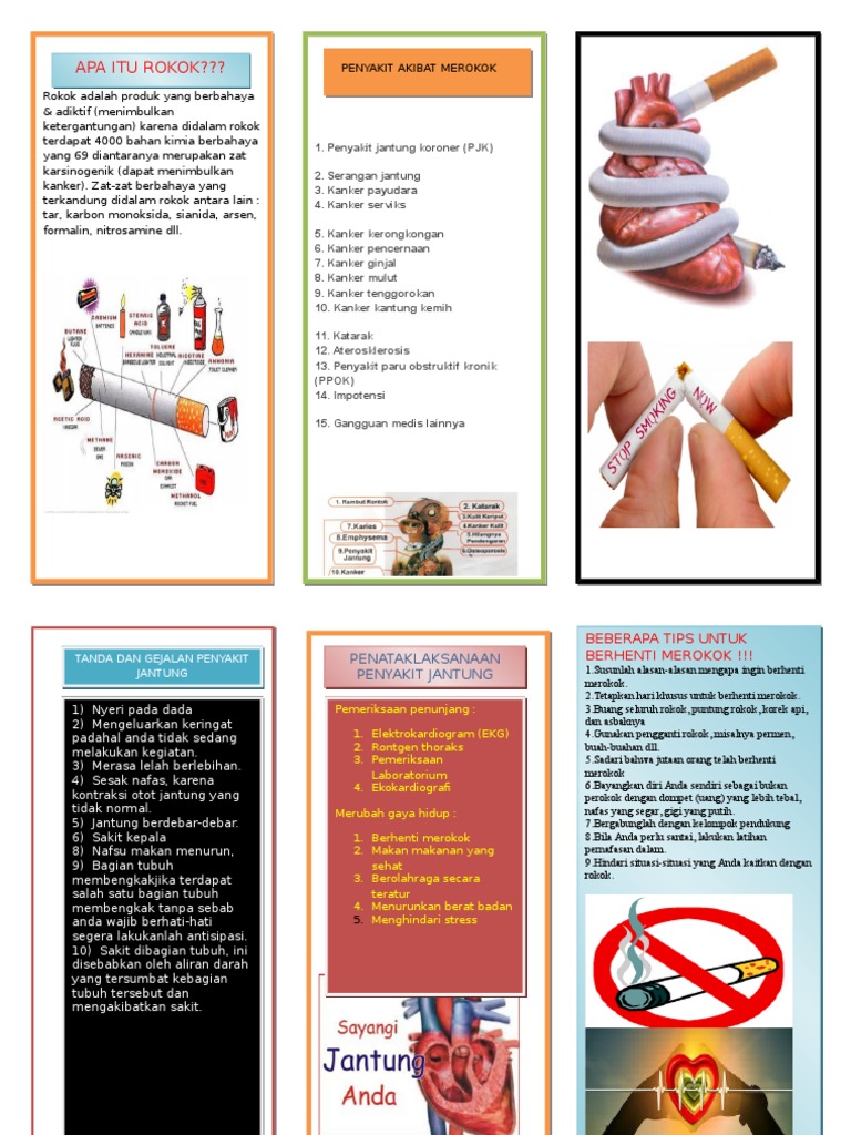 Leaflet Bahaya Merokok | PDF