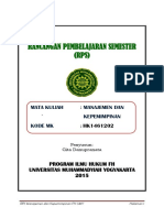 RPS Manajemen Dan Kepemimpinan