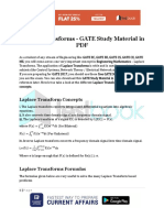 Laplace Transforms - GATE Study Material in PDF