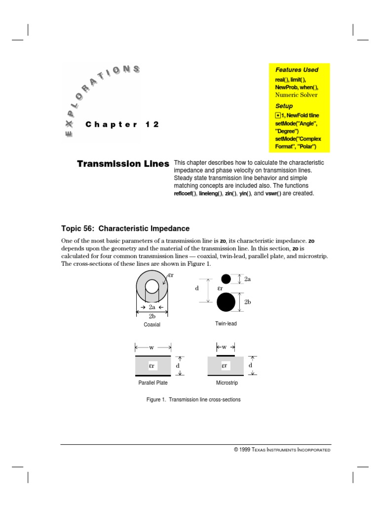 Transmission Lines: Topic 56: Characteristic Impedance | PDF ...