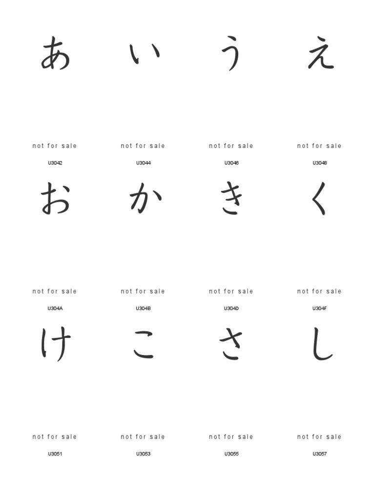 Hiragana And Katakana Flash Cards V1 Pdf Japanese Writing System