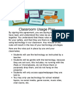 Classroom Usage Plan