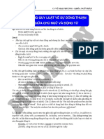 NHỮNG QUY LUẬT VỀ SỰ ĐỒNG THUẬN GIỮA CHỦ NGỮ VÀ ĐỘNG TỪ PDF