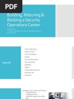 Building Maturing and Rocking A Security Operations Center Brandie Anderson