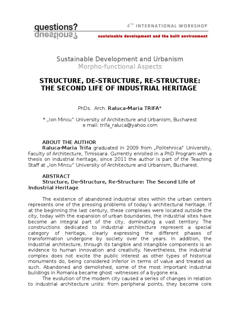 Revitalizing Industrial Heritage Sites | PDF