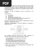 Computer:: Computer Organization: The Block Diagram of Computer Is