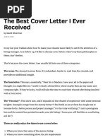 The Best Cover Letter I Ever Received