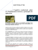 La Terapia Cognitivo Conductual