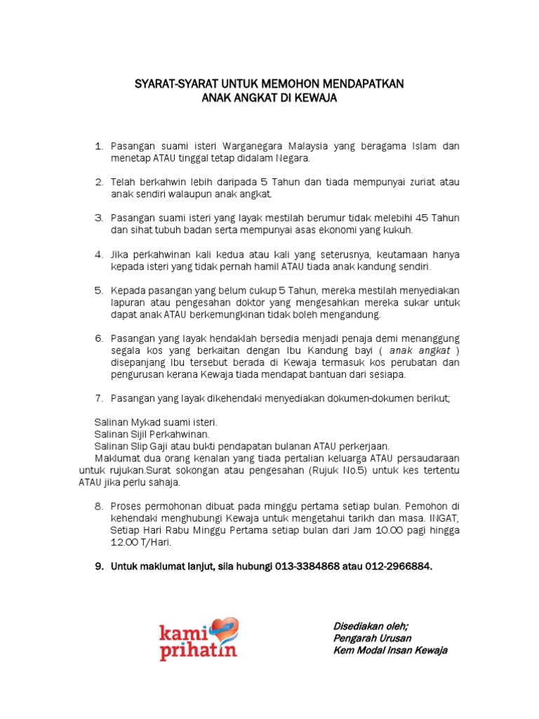 Syarat Pengambilan Anak Angkat Pdf