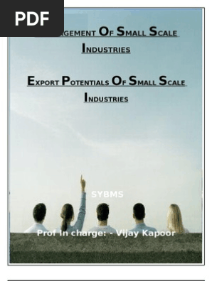 Export Potentials Of Small Scale Industries Exports Tax Deduction
