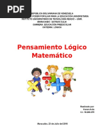 Pensamiento Logico Matematico en Preescolar