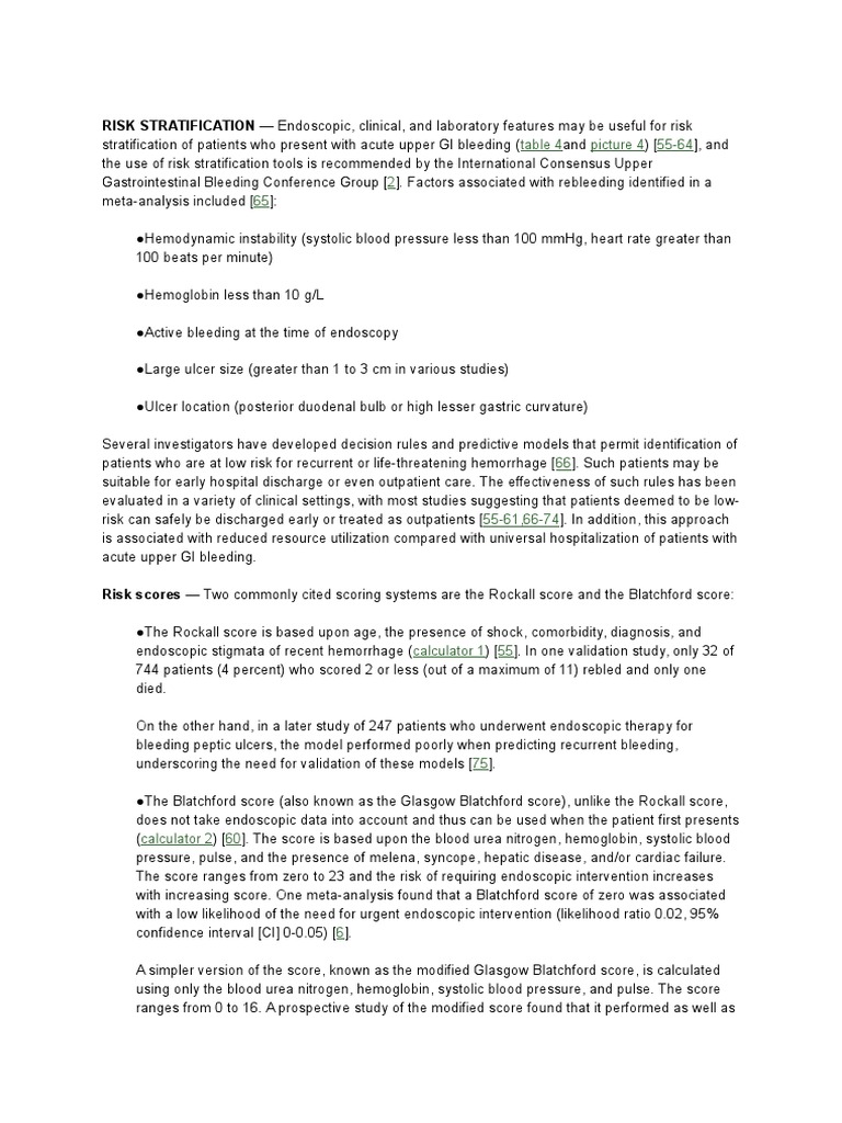 Risk Stratification Dee | PDF | Medicine | Clinical Medicine