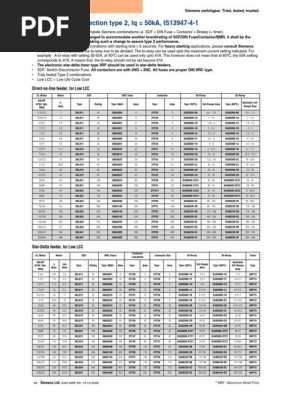 SIEMENS-type 2 Co Ordination Chart | PDF | Fuse (Electrical) | Components