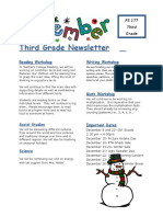 Third Grade Newsletter December