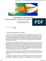 Aguirre (2004) Ciberespacio y Comunicación