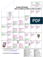 SCDNF December 2016 Schedule