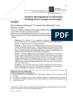 The Role of Emotion Dysregulation in Insomnia