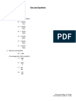 gas law equations