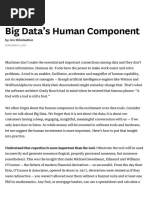 Big Data's Human Component