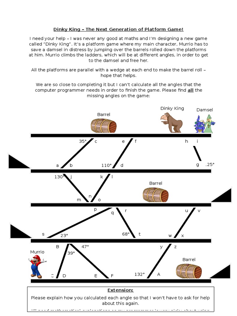 Dinky King Parallel Lines Questions PDF