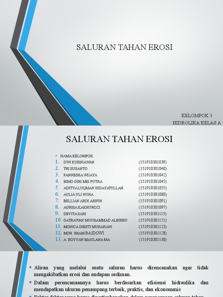 Koefisien Manning dalam Saluran Erosi | PDF