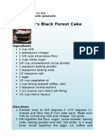 Jenny's Black Forest Cake: Ingredients