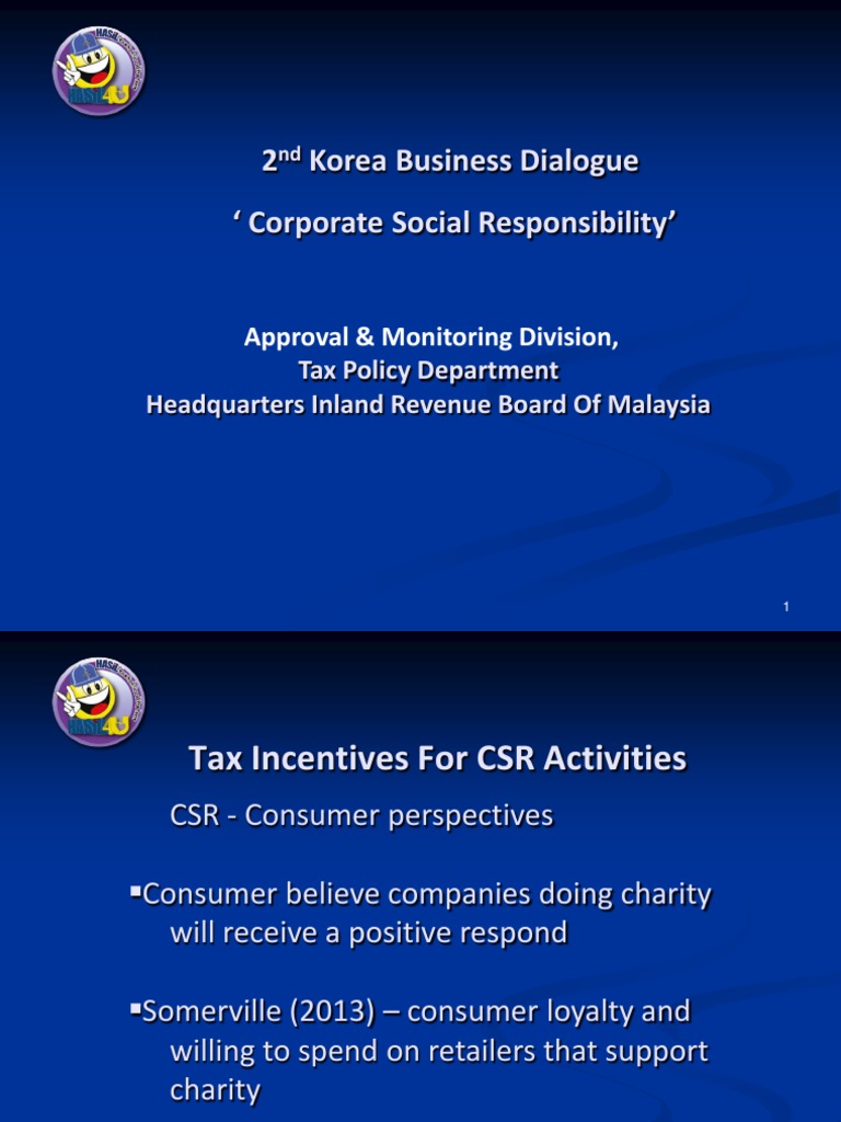 CSR Tax Incentives in Malaysia | PDF | Corporate Social Responsibility ...