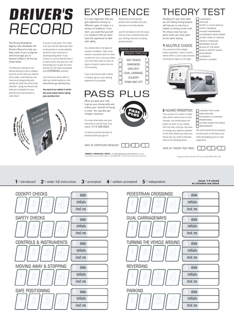 Dvsa Drivers Record PDF | PDF | Traffic | Driving
