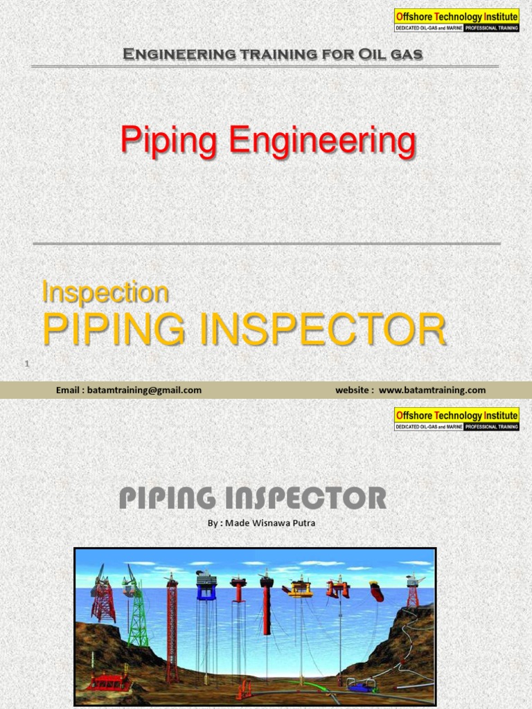 Oil Gas Piping Inspector Training | PDF | Pipe (Fluid Conveyance ...