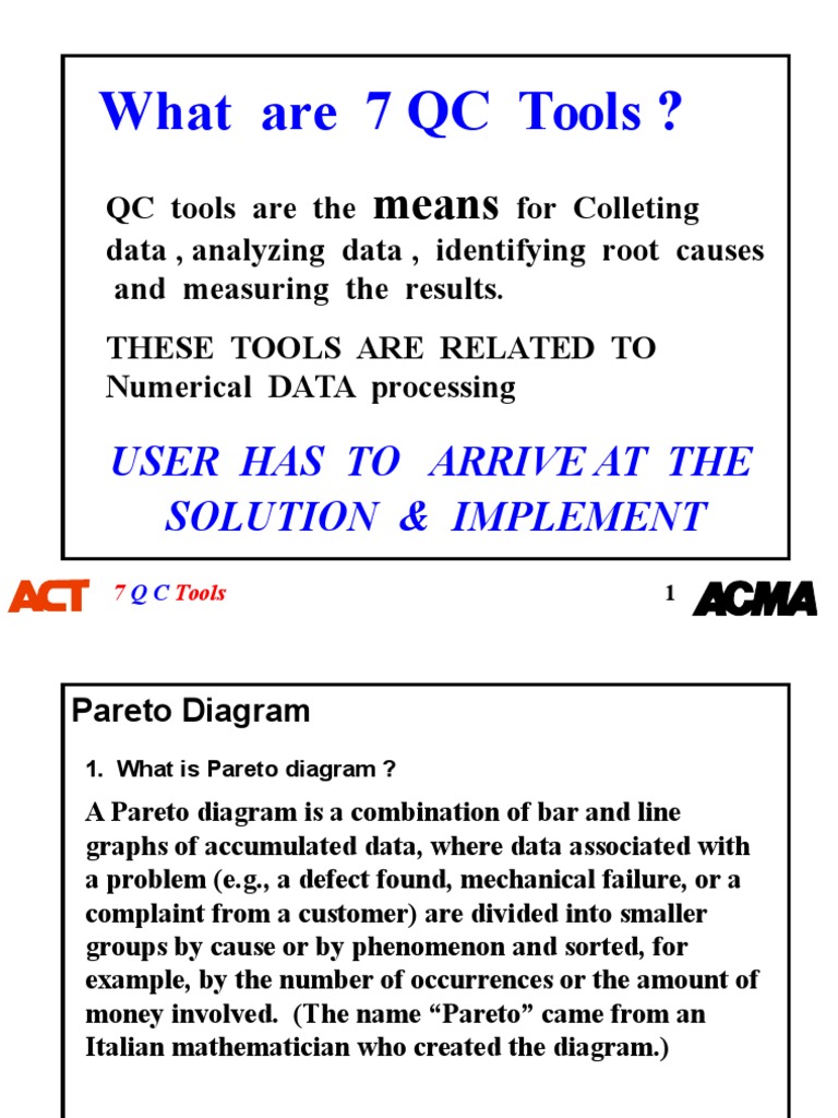 Overview of 7 QC Tools | PDF | Causality | Chart