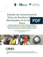 1a Estudio de Caracterizacion Fisica de Residuos Solidos Municipales en La Ciudad de Piura