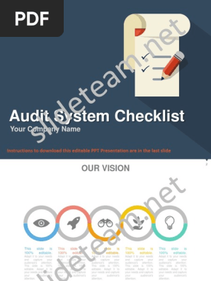 Audit of Business Systems With Checklist Powerpoint Presentation Slides